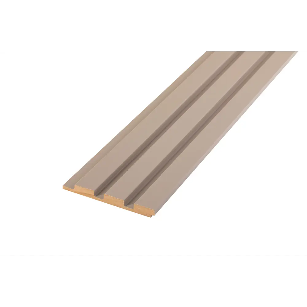 Реечная панель Рейки прямоугольник МДФ цвет мокко 2700x122x12 мм 4 шт Santreyd STLM-2207678 - Вид №3