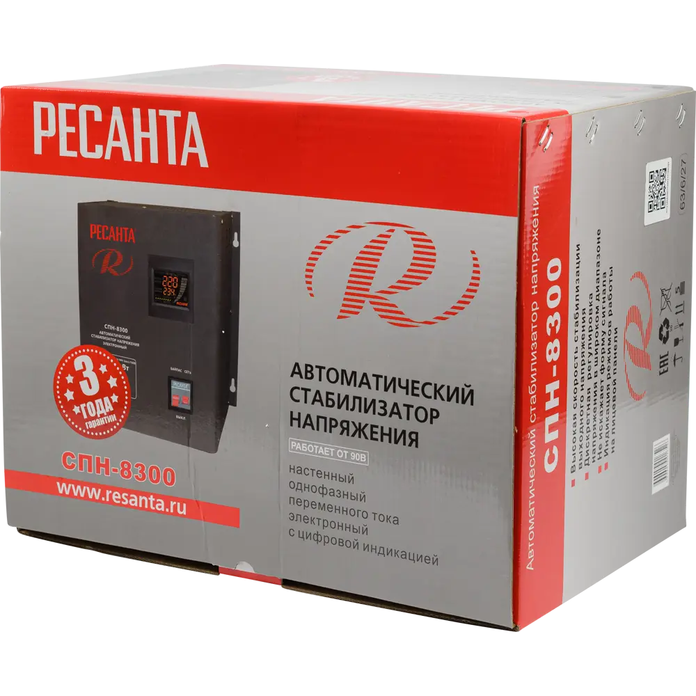 Стабилизатор напряжения Ресанта СПН- 8300 8.3 кВт STLM-2068535 - Вид №8