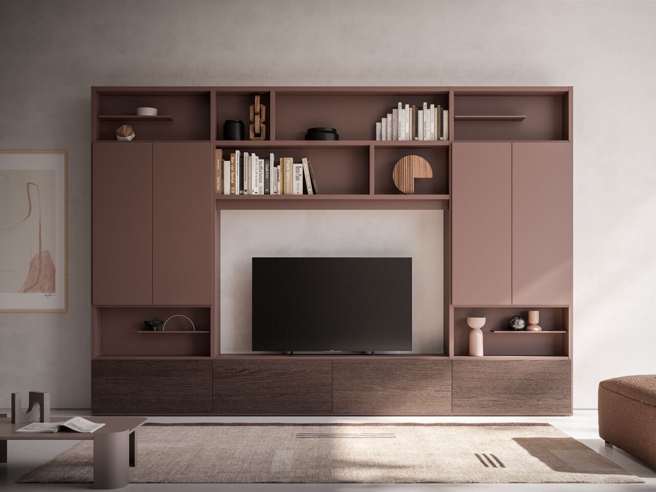 Деревянный секционный книжный шкаф Santalucia Mobili HND065 ARCH-00005617