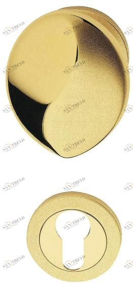 LINEA CALI' Ручка дверная в классическом стиле с замком Delfino sun-id-1352914