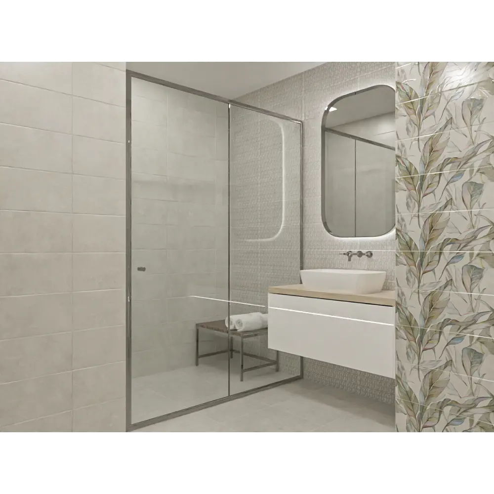 Плитка настенная Azori Trent Gris 20.1x50.5 см 1.52 м² матовая цвет серый STLM-2105275 - Вид №6