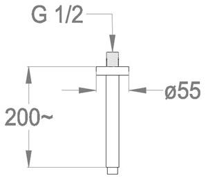 Fir Italia Подвесной кронштейн для душа Soffioni doccia 0554031 - Вид №1