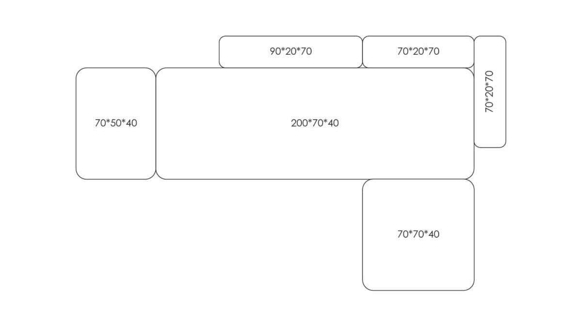 Ткань диван HANNABI MODEL NO.23 ARCH-00129612 - Вид №3