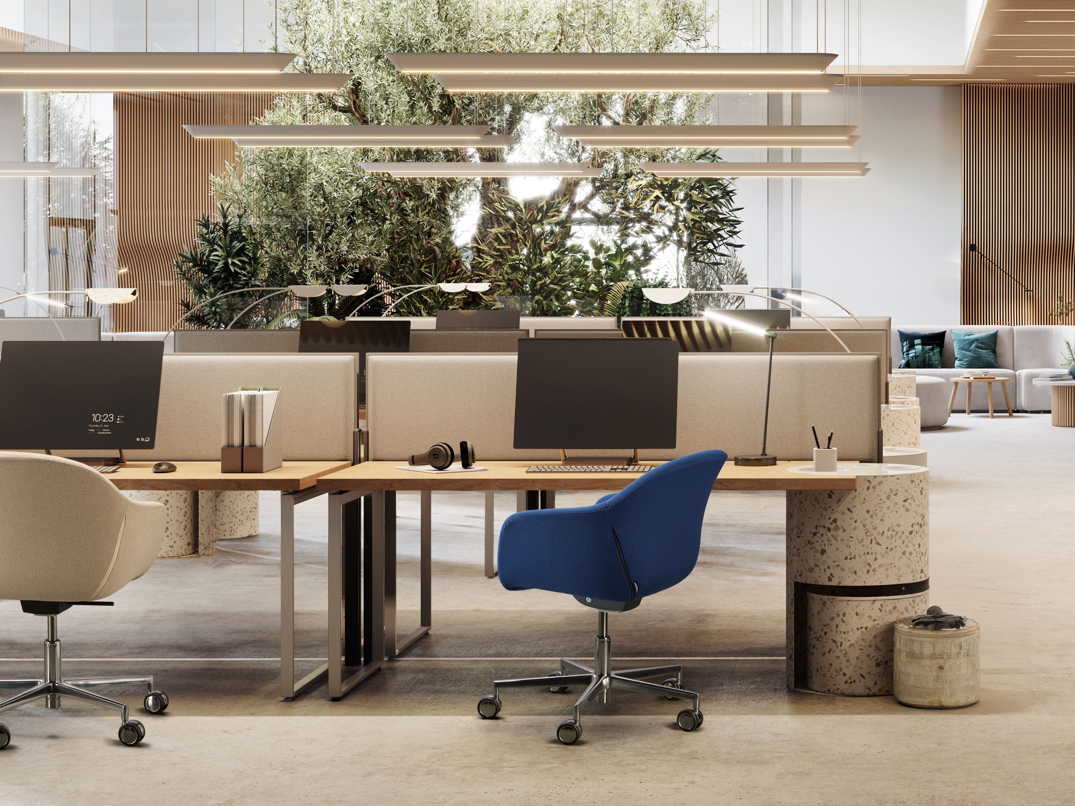 5 спиц ткань поворотный стул с колесами Dauphin Fiore club ARCH-00048491 - Вид №2