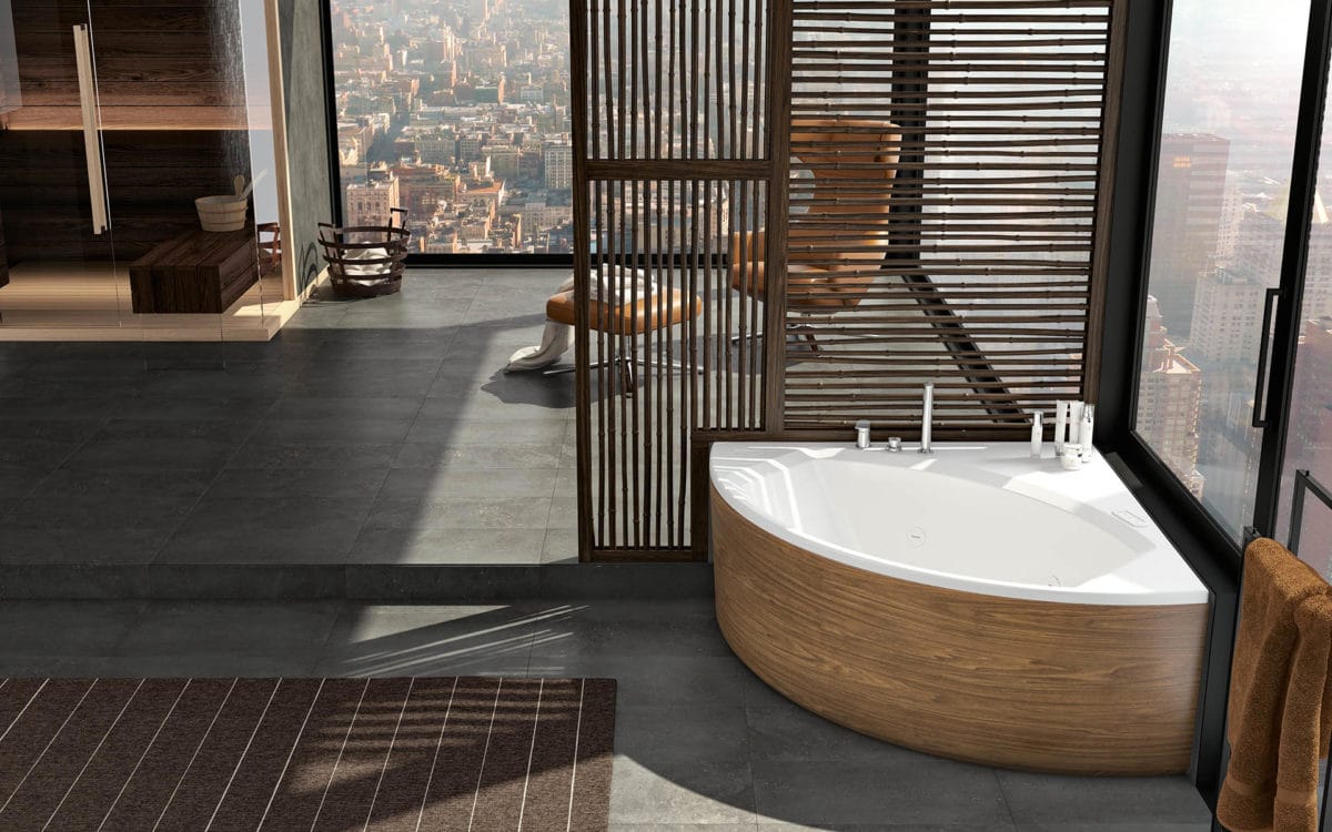 Акриловая угловая ванна с гидромассажем Albatros THEA ARCH-00049991 - Вид №1