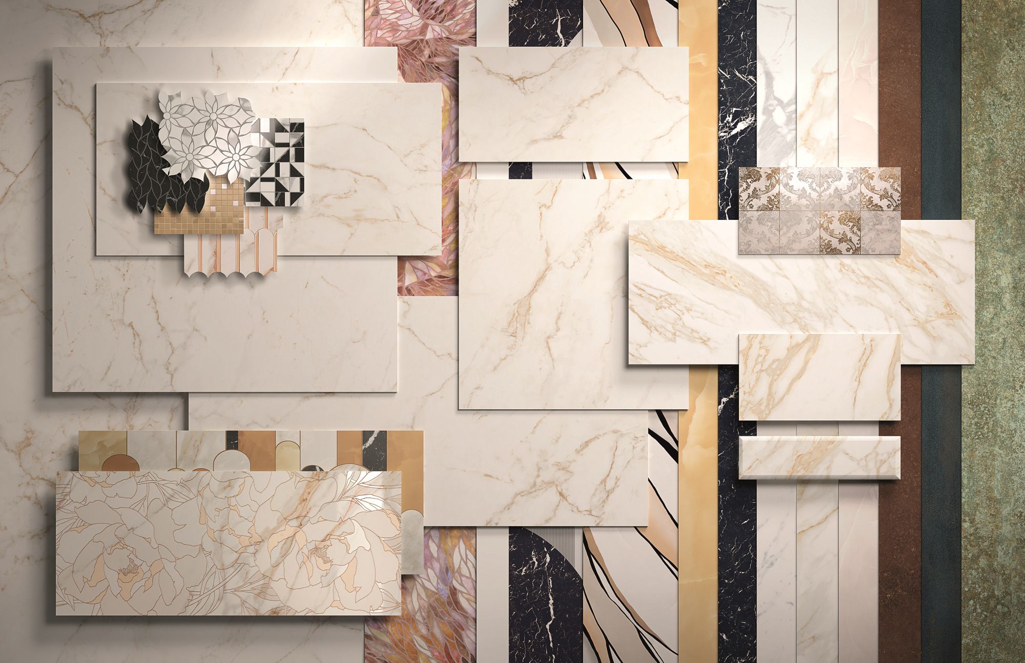 Пол / керамогранит с мраморным эффектом FAP ceramiche Roma Gold ARCH-00044009 - Вид №27