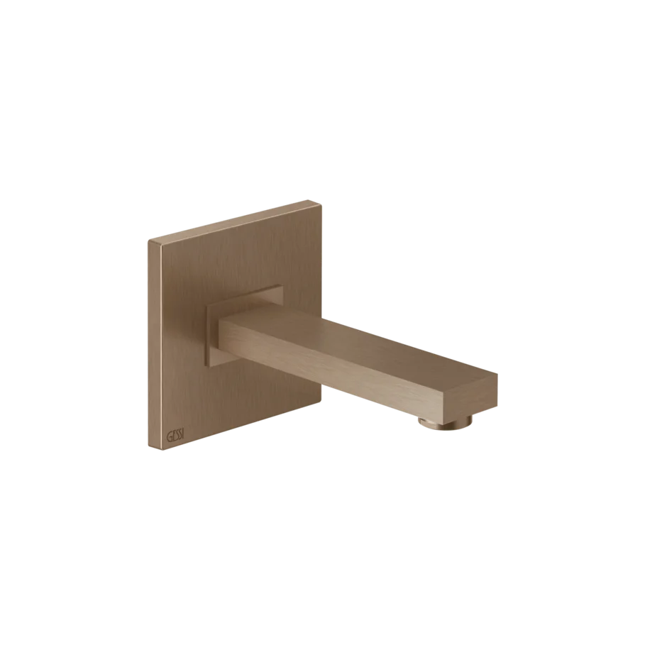 Носик для умывальника 20118 708 Gessi Rettangolo k МЕДНЫЙ МАТОВЫЙ PVD 20118708