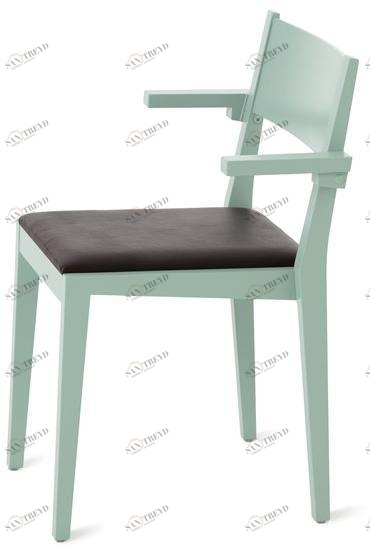 Nola Industrier Стул из лакированного дерева штабелируемый с подлокотниками Axel sun-id-1513673