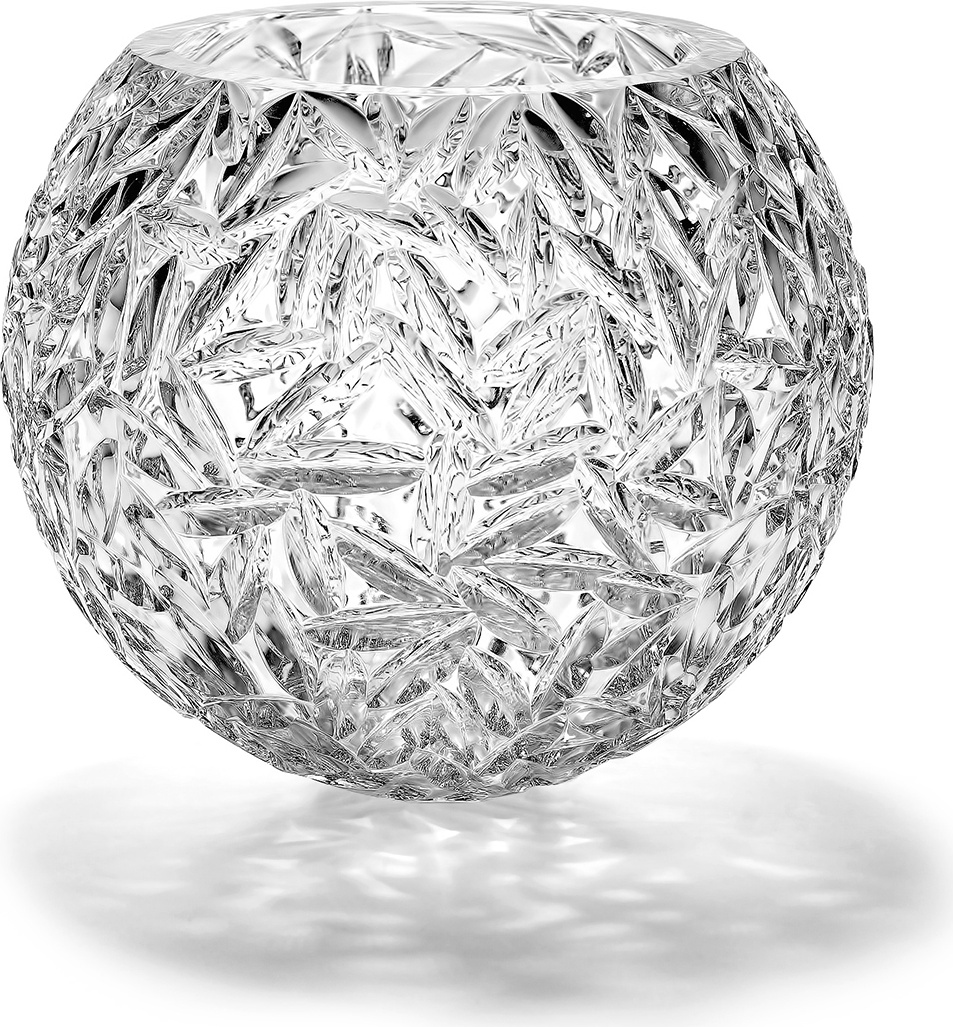 10620309 Avdeev Crystal Ваза интерьерная для цветов "Шар" "Лето" большая Хрусталь 