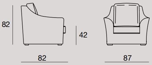 CTS SALOTTI Кресло со съемным чехлом из ткани Passion sun-id-1488806 - Вид №2
