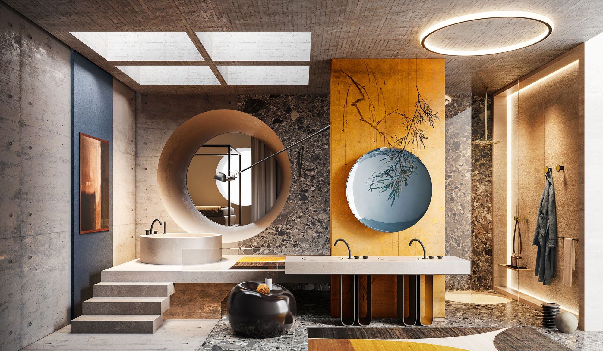 Металлический смеситель для раковины / Смеситель для ванны Gessi происхождение ARCH-00094324 - Вид №4