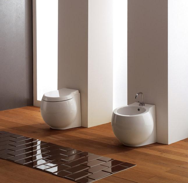 8402 - 8401 Приставной унитаз напольный Белый Scarabeo Ceramiche Planet Италия - Вид №1