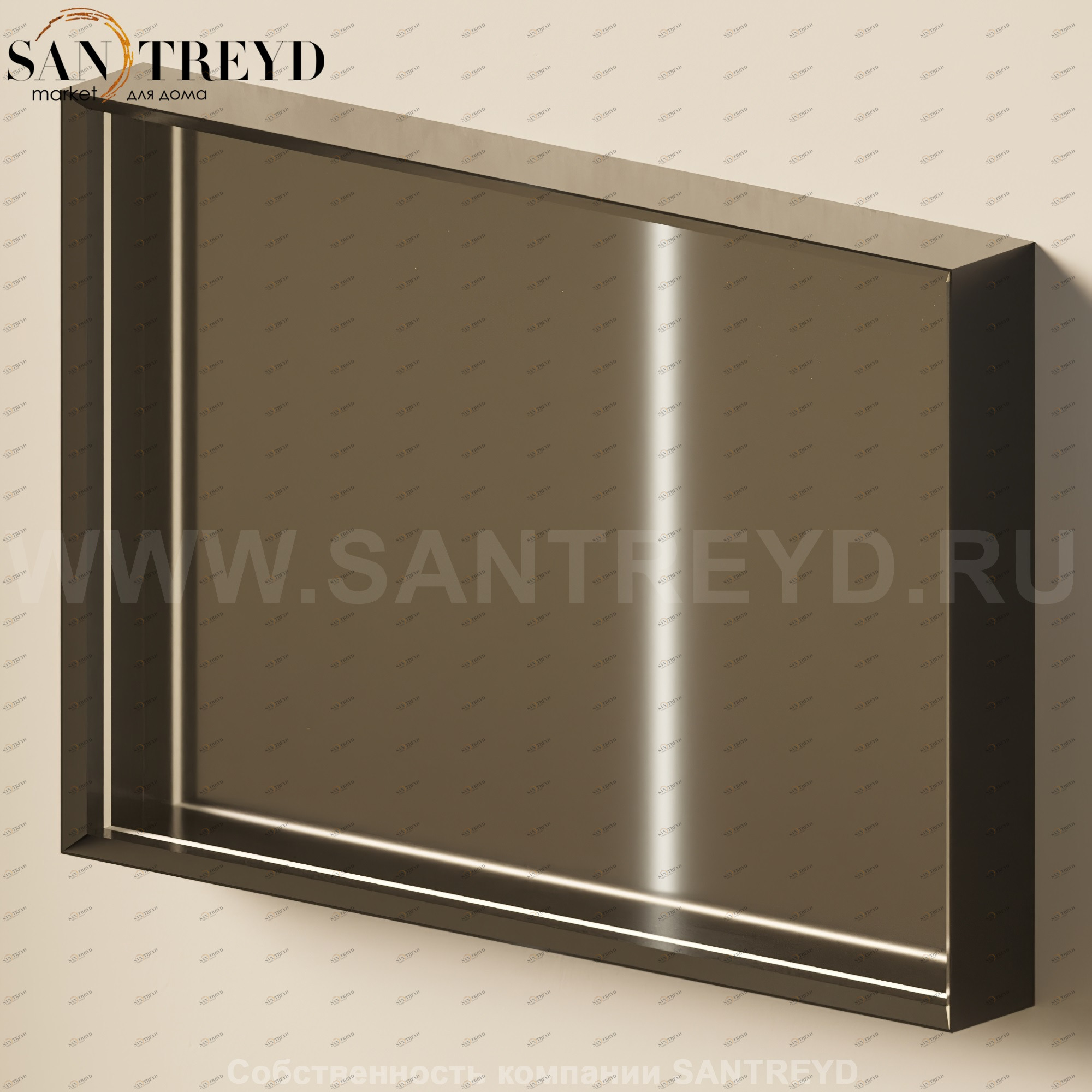 Flaminia APP Зеркало в черной лакированной раме с подсветкой AP100.9017 Ceramica Flaminia AP1009017