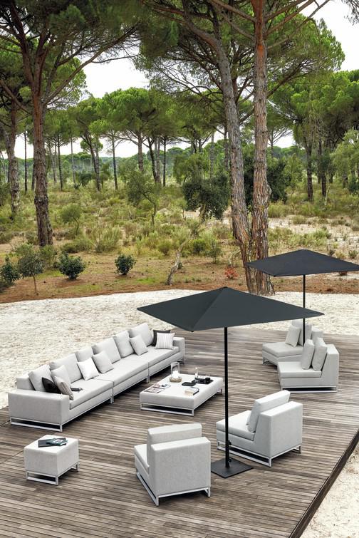 MNST403 Табурет для ног средний белый lotus smokey Manutti Zendo - Вид №5