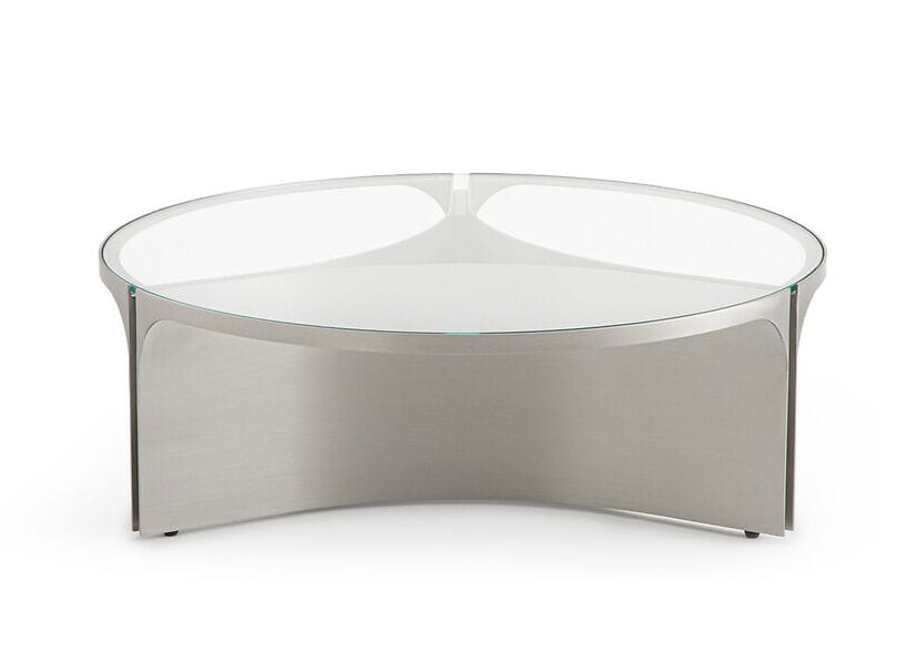 Круглый журнальный столик из нержавеющей стали и стекла AMPM Gira ARCH-00056850 - Вид №7