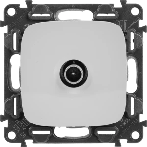 Розетка ТВ Valena ALLURE c топологией "звезда" 0-2400 МГц С лицевой панелью Белая