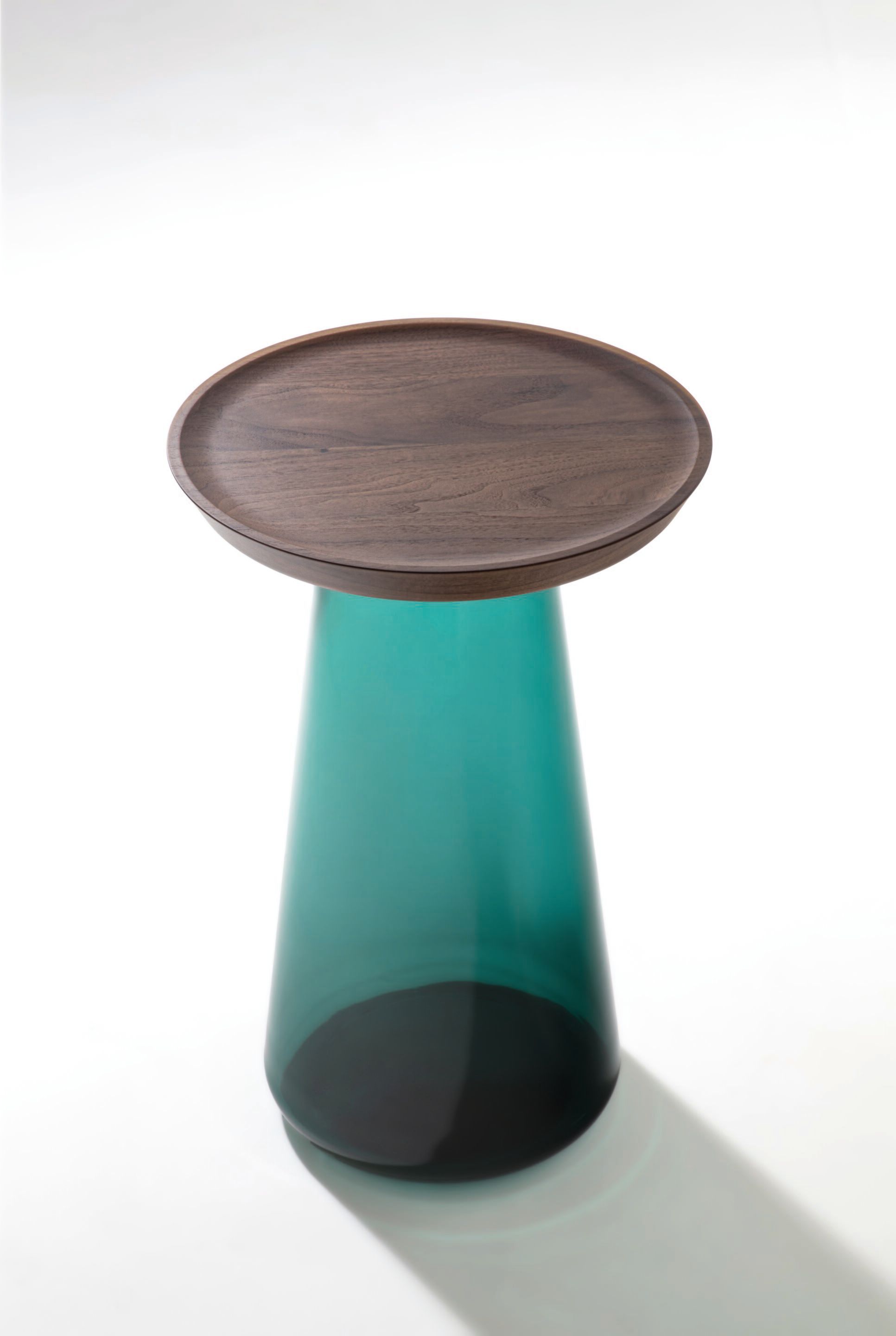 Круглый журнальный столик из дутого стекла и ореха Porada двадцать четыре ARCH-00134156 - Вид №3