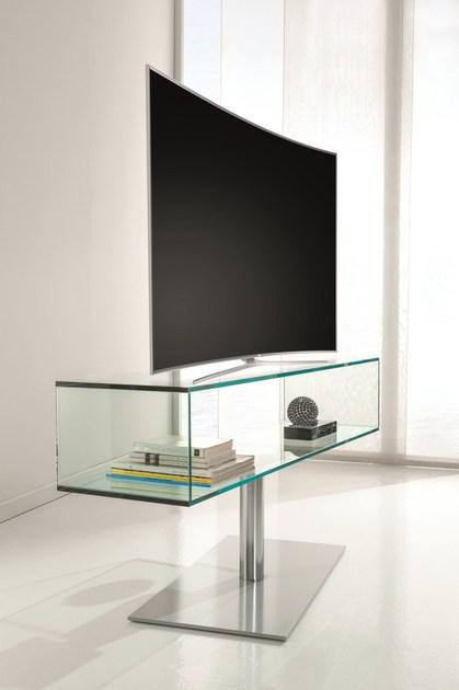 IDEAS Group Поворотная тумба под ТВ из нержавеющей стали и стекла sun-id-1503410 - Вид №1