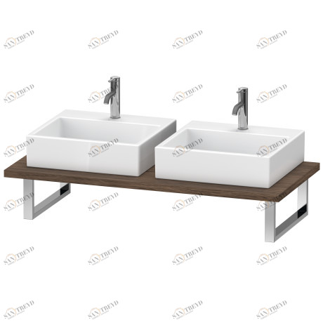 BR105C02121 Brioso Консоль для накладной и встраиваемой сверху раковины компакт Орех темный декор Duravit