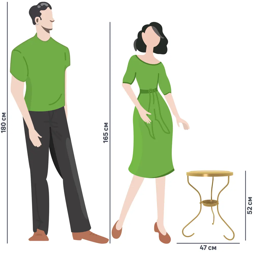Столик кофейный Sheffilton 52x47 см цвет золото STLM-2204910 - Вид №6