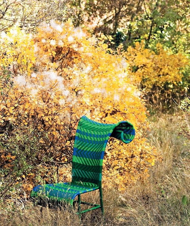 Стул из плетеной полиэтиленовой проволоки с высокой спинкой MOROSO M'afrique ARCH-00143465 - Вид №9