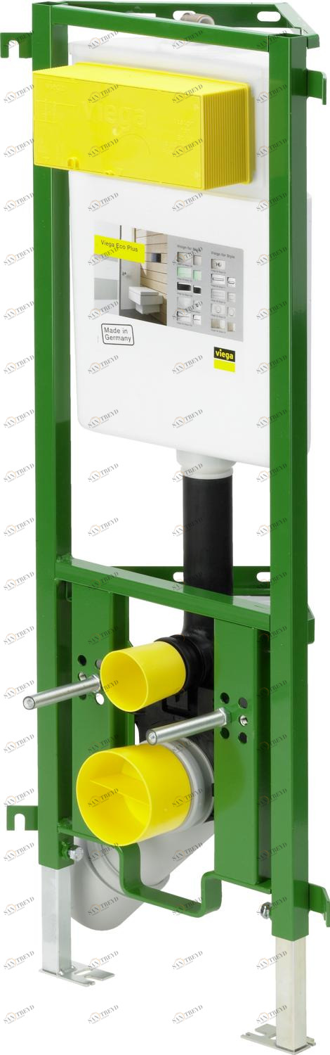 Системная техника  Viega Eco Plus  Элементы для унитазов, модули для унитазов  Спереди VIEGA 566 937 1) Модель 8141 Santreyd 
