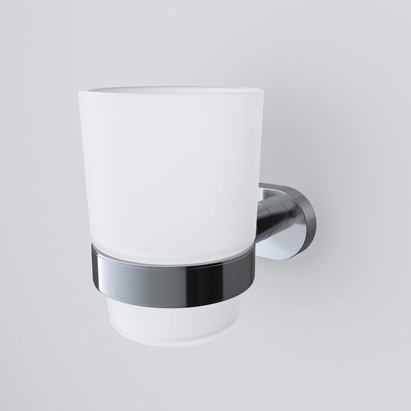 A7434300 L Стеклянный стакан с настенным держателем хром AM.PM Sense - Вид №3