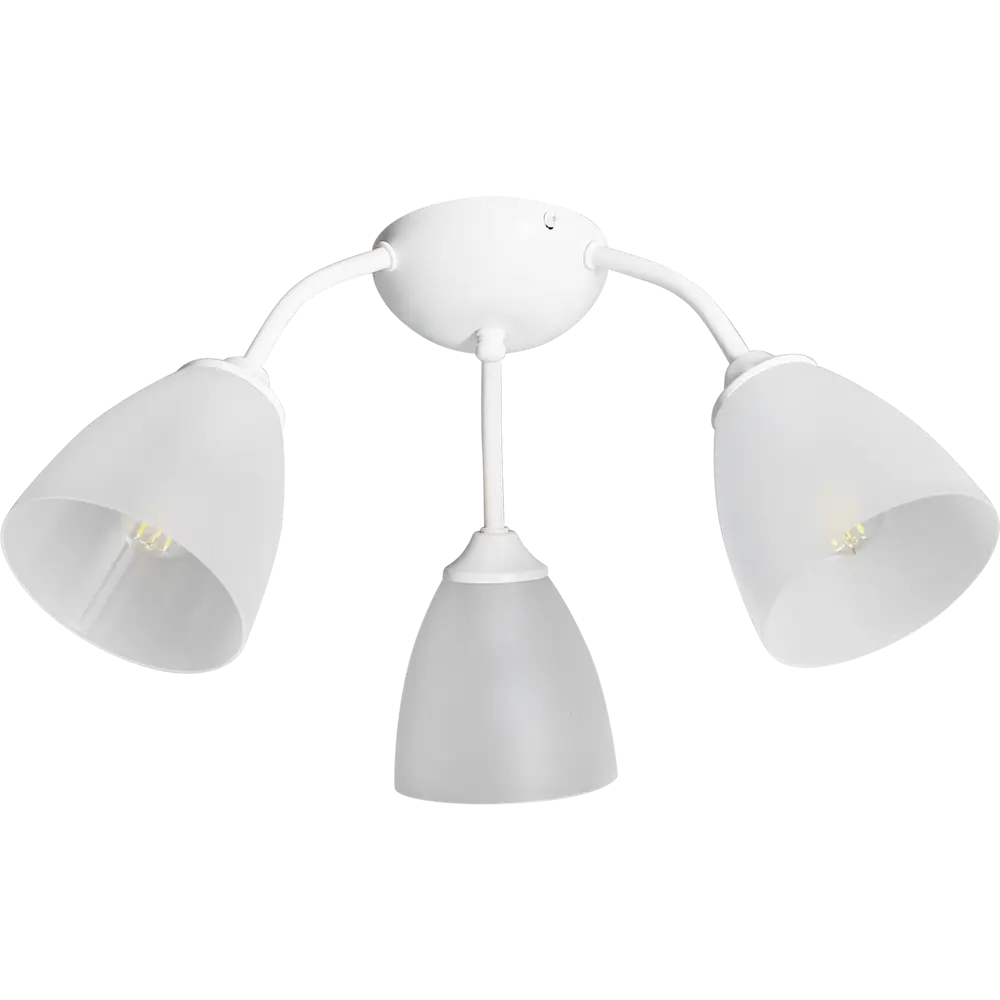 Люстра потолочная Vitaluce Найс 3 лампы 9м² Е14 цвет белый матовый STLM-2043566 - Вид №2