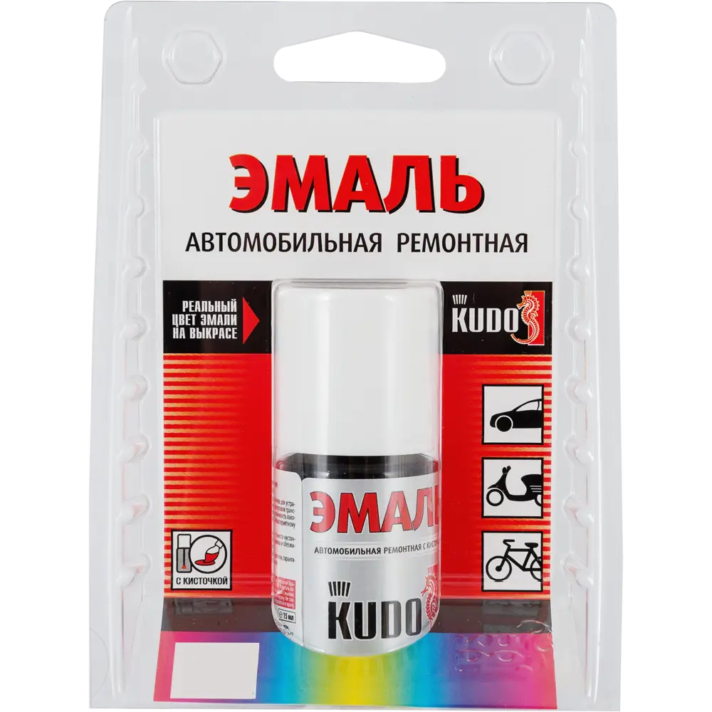 Эмаль автомобильная Kudo с кисточкой цвет чёрный 15Мл STLM-2076907 - Вид №2