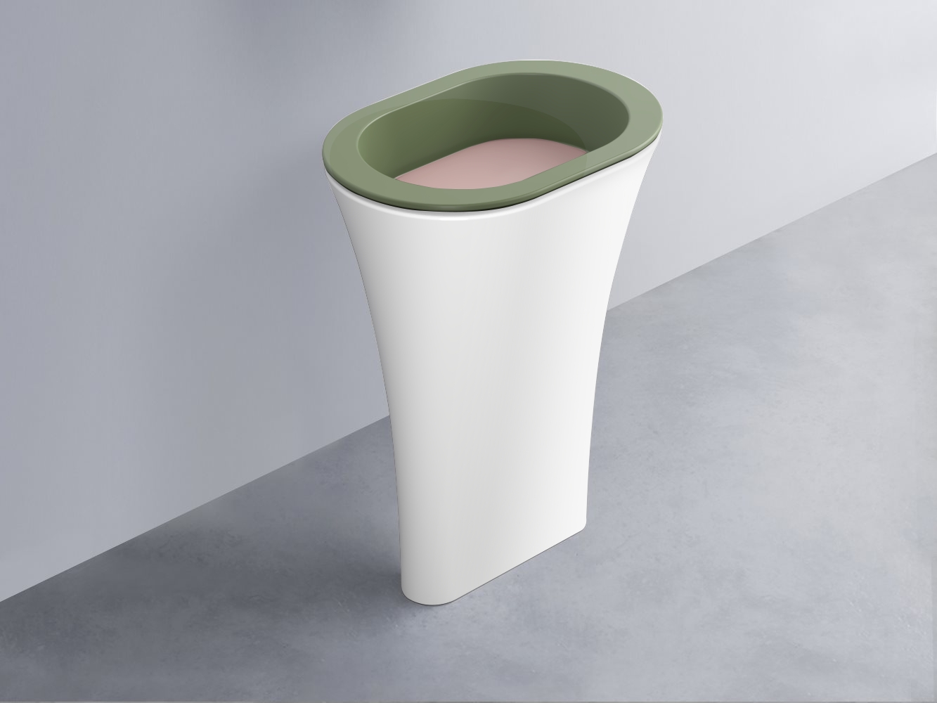 AMLA65-AG+AMPILO-CP+AMCOLO-BL Раковина Amedeo Ovale отдельностоящая cielo Enjoy + Amedeo Ceramica Cielo