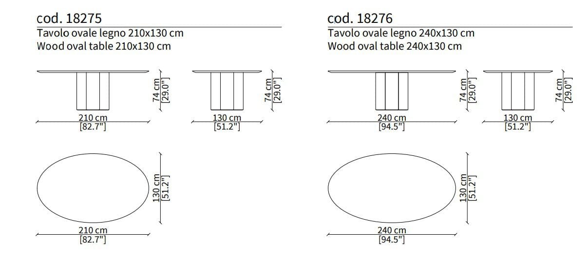 Овальный стол из лакированного дерева Frigerio Elly ARCH-00033125 - Вид №7
