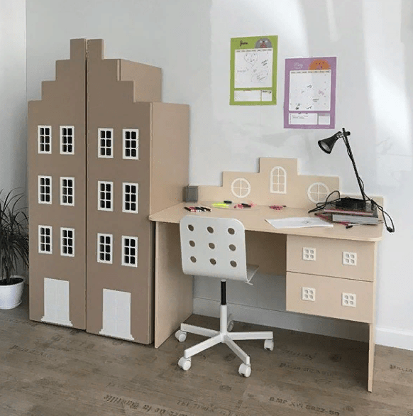 Детский письменный стол с ящиками левый "Амстердам" МАНДАРИН АМСТЕРДАМ 179546 Молочный Santreyd  - Вид №7