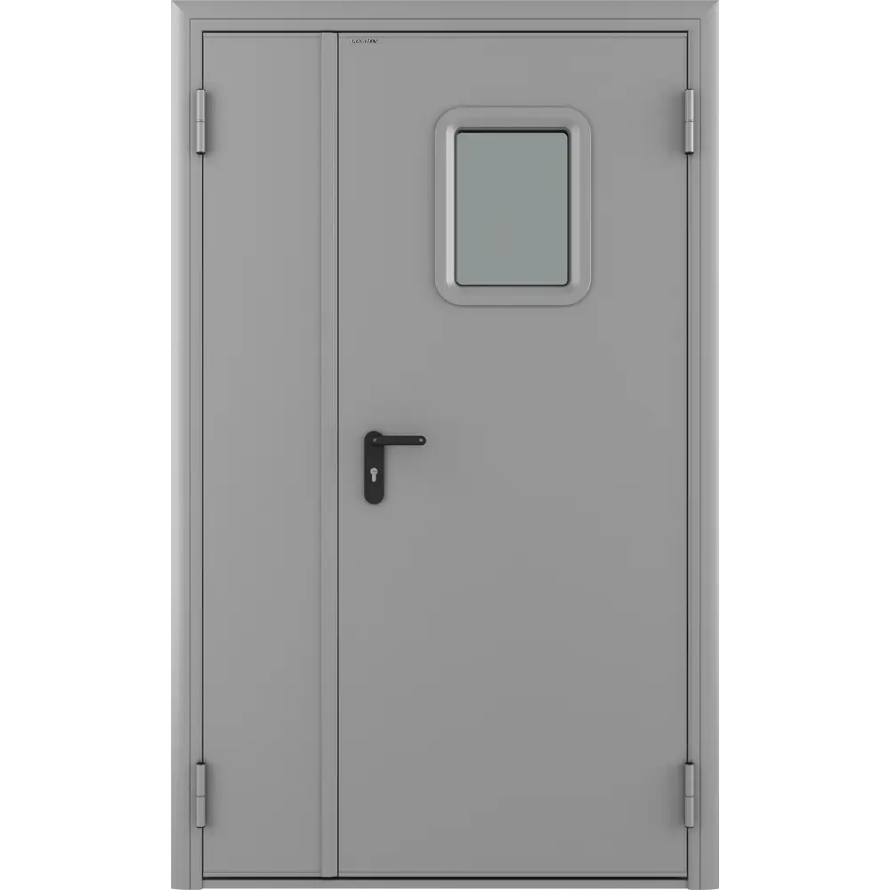 Дверь противопожарная EI60 остекленная 125x205 см правая RAL7035 DOORHAN STLM-2017964