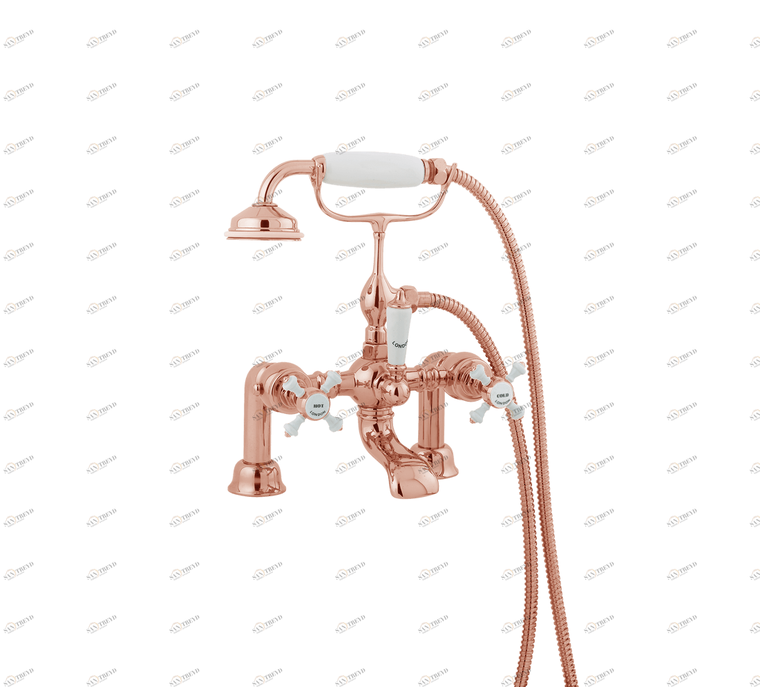 Gentry Home Смеситель для раковины от центра к центру 2 отверстия под смеситель 200 мм Chelsea Oro rosa GH101315