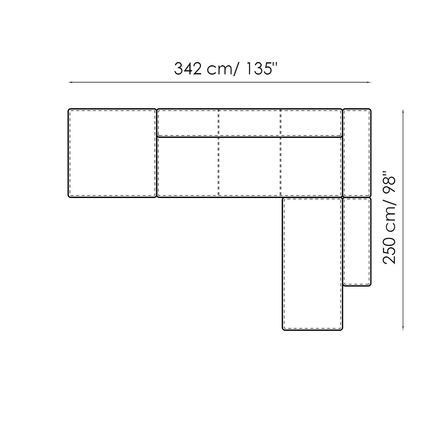 Модульный тканевый диван BONALDO арахис ARCH-00098902 - Вид №46