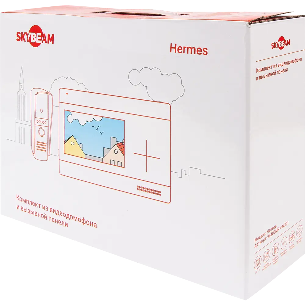 Комплект видеодомофона Skybeam Hermes 4.3" цвет белый STLM-2012454 - Вид №6