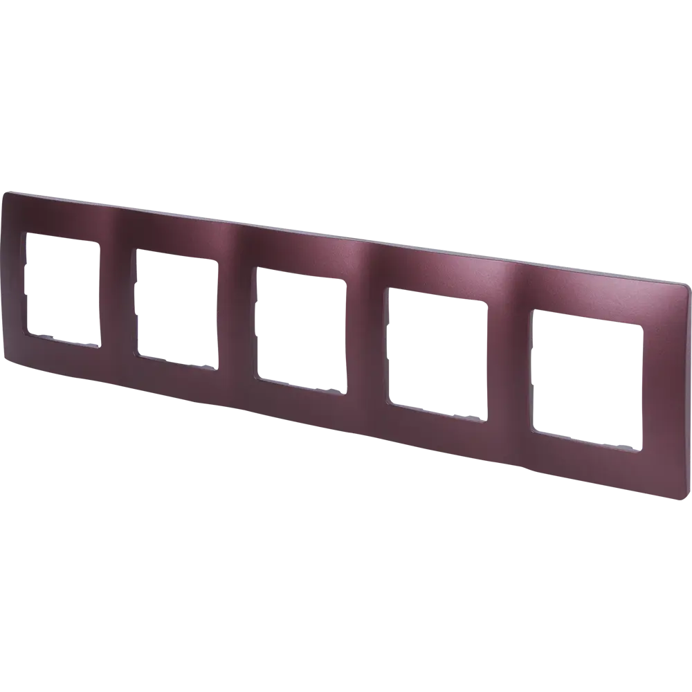 Рамка для розеток и выключателей Legrand Etika 5 постов, цвет слива STLM-2007629 - Вид №1