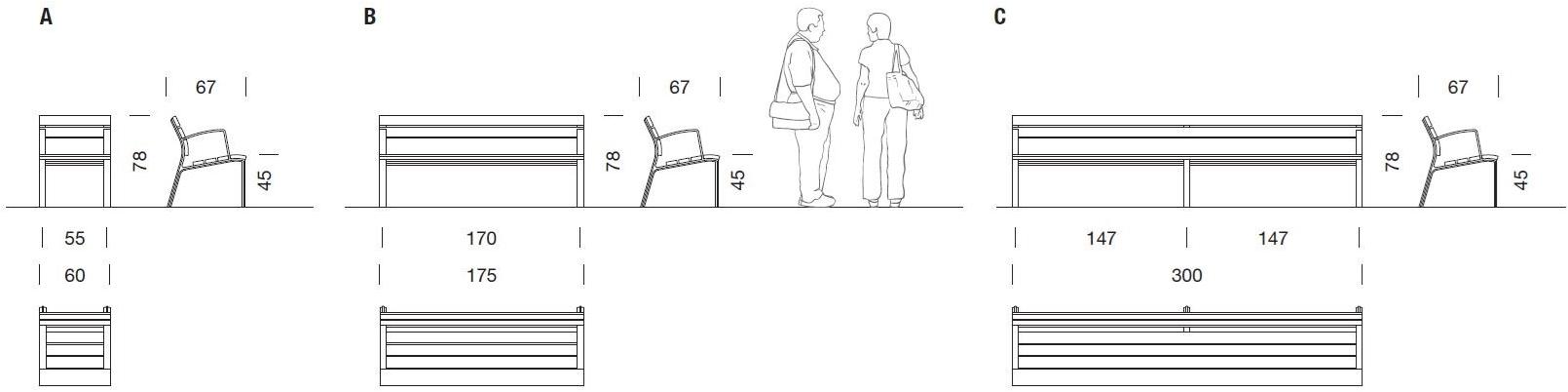 URBIDERMIS Деревянная скамейка без спинки Neoromántico sun-id-1373509 - Вид №2