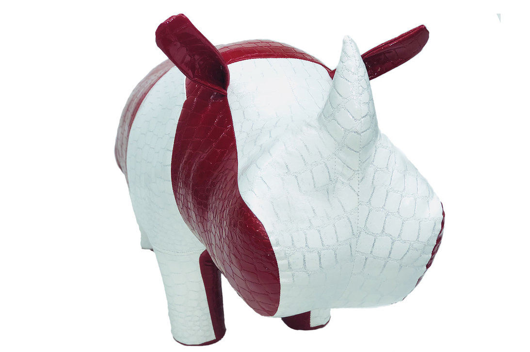 Пуф "Носорог Спартак" красный с белым EUROSON ЖИВОТНЫЕ 131591 Красный;белый - Вид №1