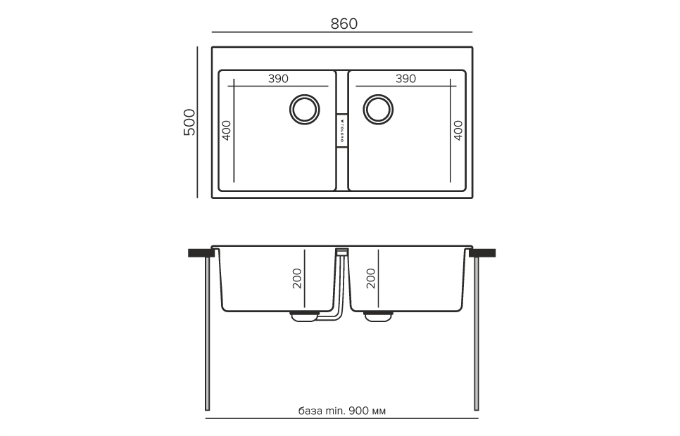 Кухонные мойки Tolero Loft TL-862 856356 - Вид №2