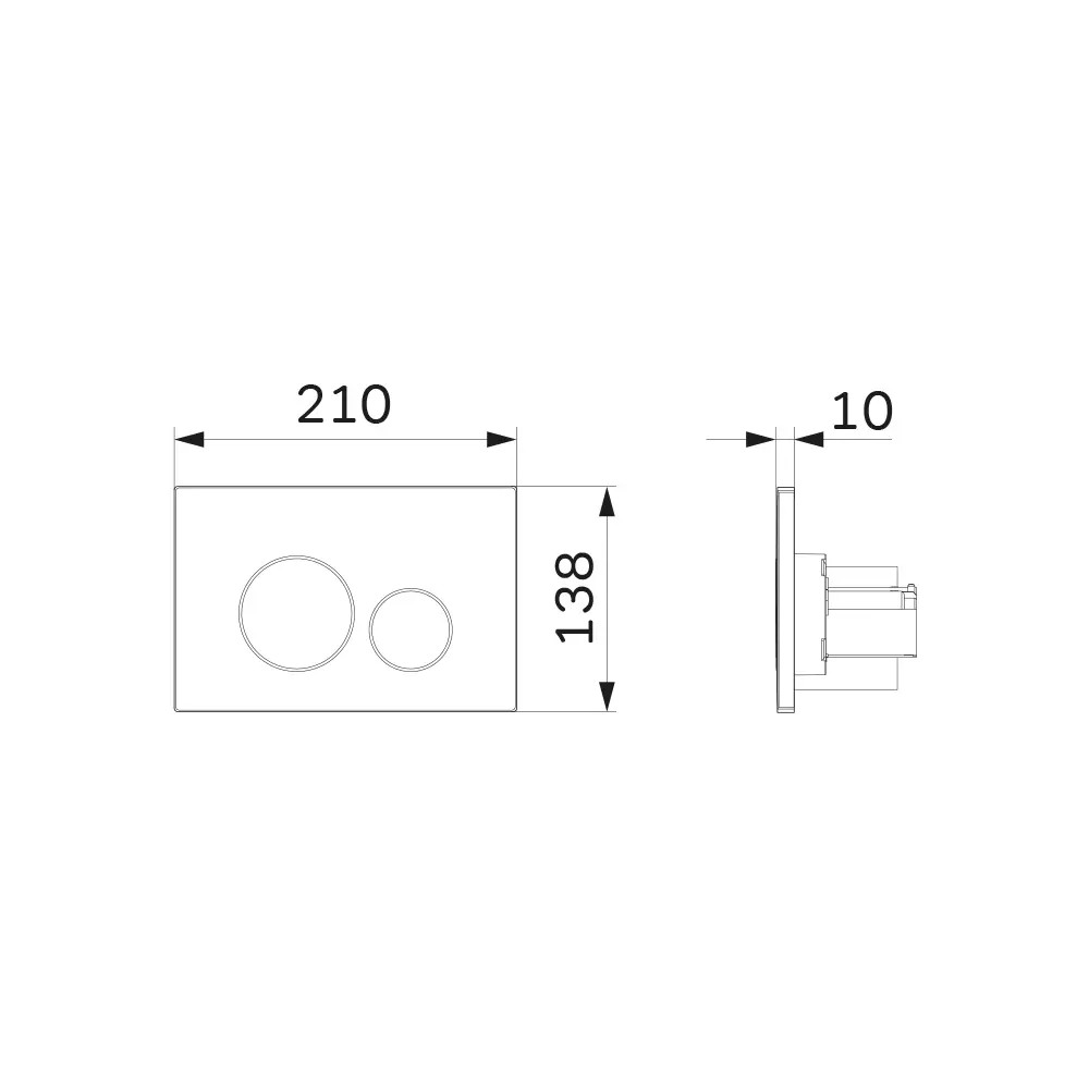 Комплект инсталляции AM.PM Tech с безободковым унитазом Sensea Neo клавиша AM.PM Tech L хром STLM-2180231 - Вид №7