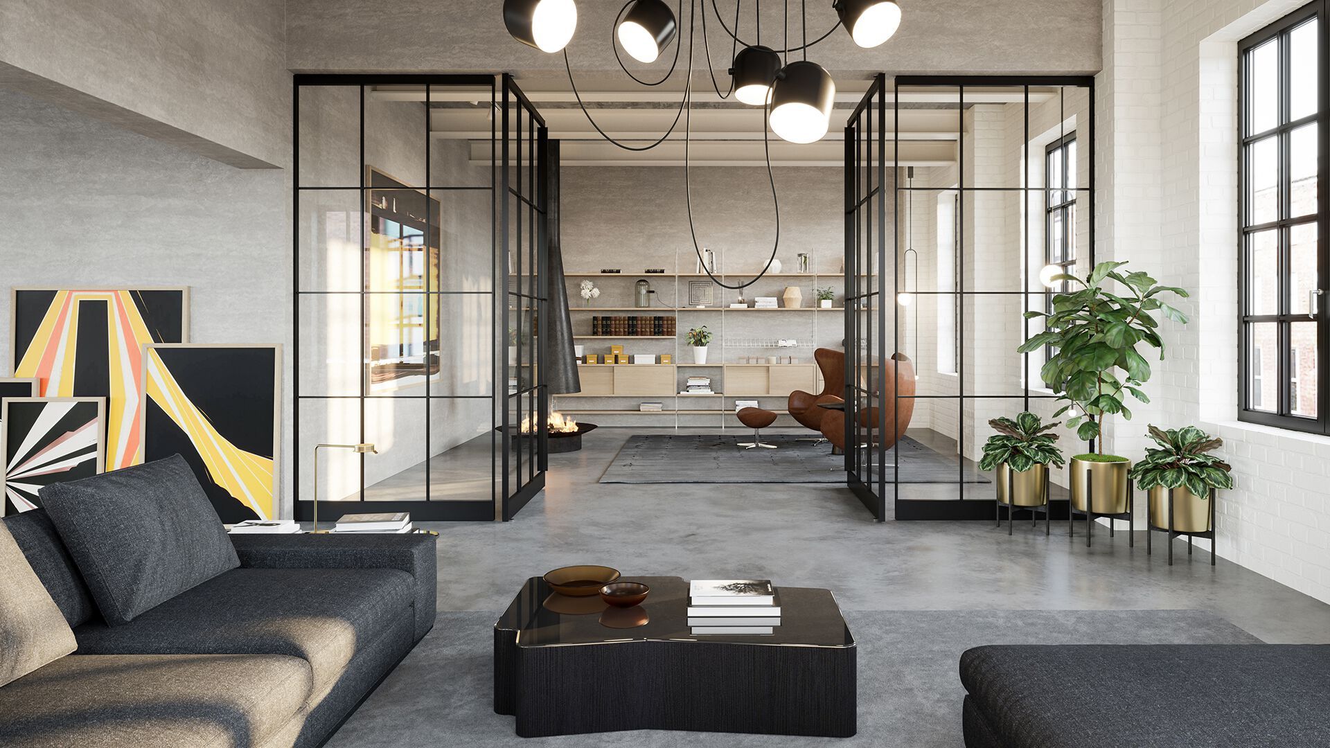 Алюминиевая и стеклянная поворотная дверь AXIS AXIS PREMIUM ARCH-00126485 - Вид №2