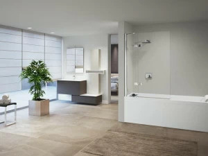 NOVELLINI Шторка для ванны из алюминия и стекла Gala v