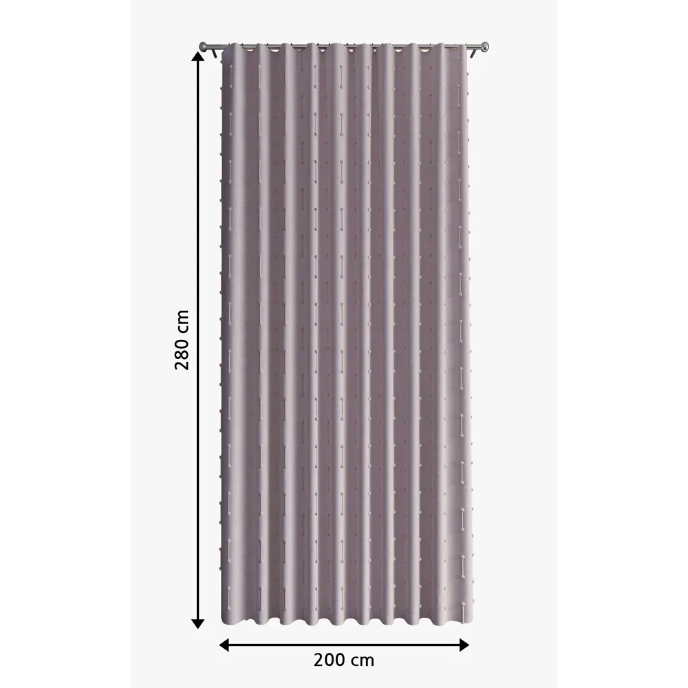 Штора MIAMOZA Даниэла 200x280 см розовая рогожка 89405539 STLM-1565228 - Вид №2