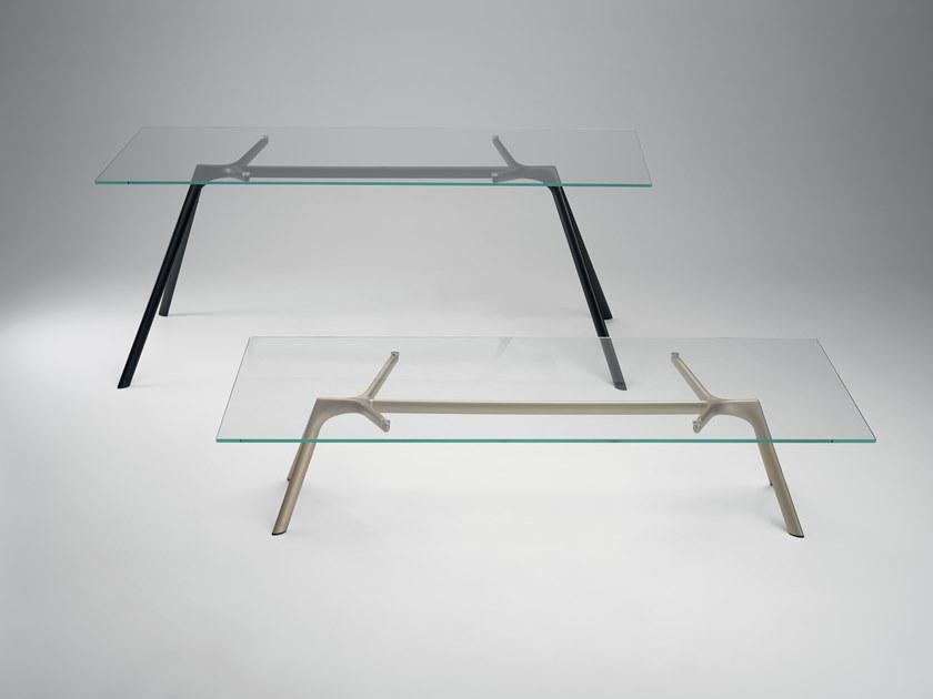 Alias Прямоугольный стол из алюминия и стекла Dry 45a - Вид №3