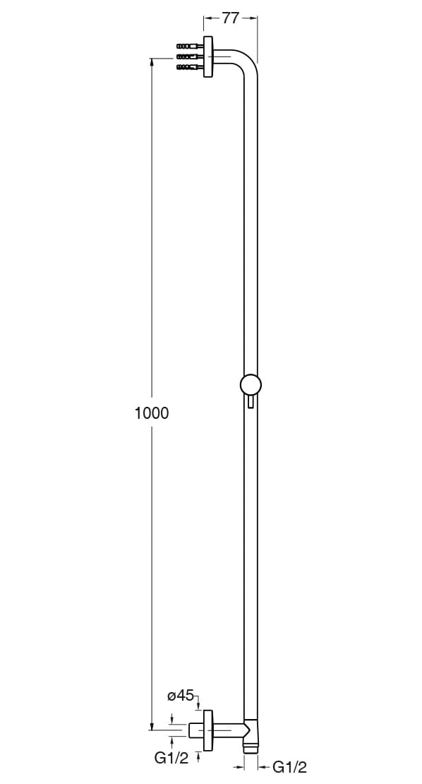 Подъемный стержень с гибким ручным душем CRISTINA Rubinetterie дополнения для душа / ванны / умывальника-Shower &amp ARCH-00146406