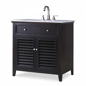 Тумбочка, средняя (от 34 до 36,5) 17590-110-326 Louvered Sink Chest - Rubbed Raven Ambella