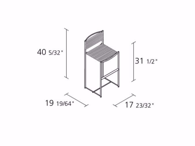 Высокий садовый стул со спинкой Alias Green PVC ARCH-00024455 - Вид №2