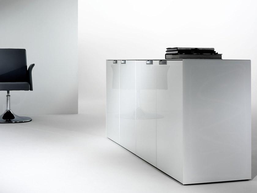 Manerba Низкий офисный ящик для хранения из дерева с распашными дверцами Thin box sun-id-1359182 - Вид №1