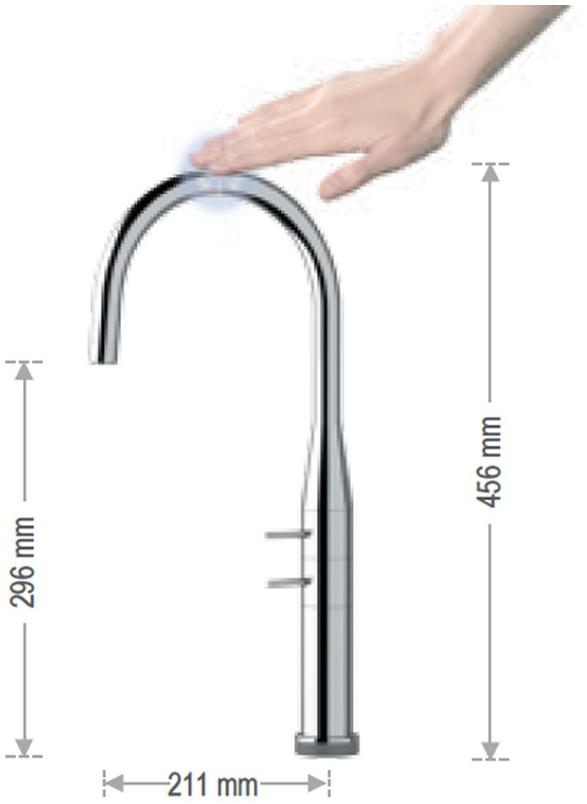 Remer Rubinetterie Смеситель для мойки с поворотным изливом и ручным душем Touch-me Bkt 74 - Вид №3